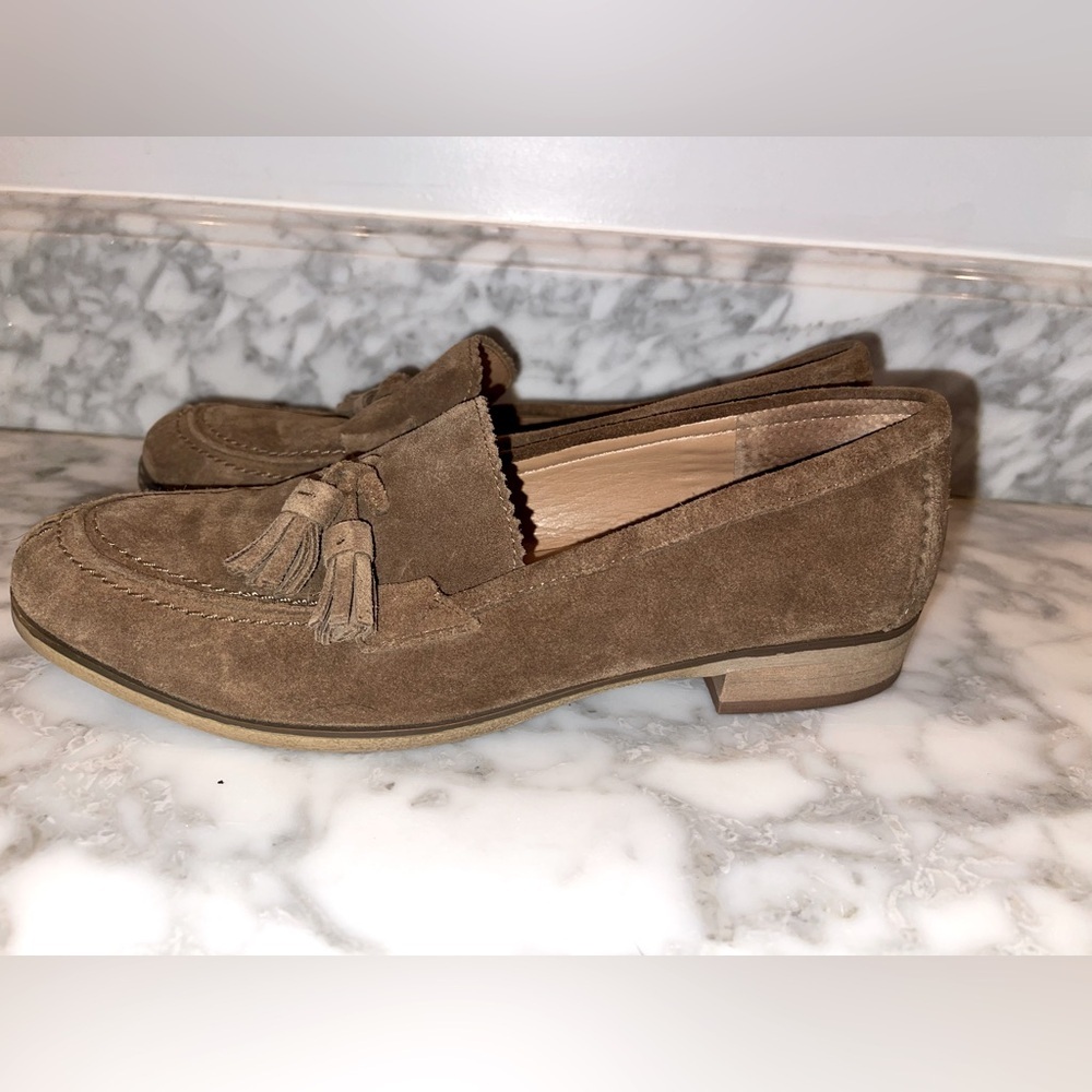 Franco Sarto Women Cliff Oxford Loafer Size US 7.5M Flat Shoes Camel